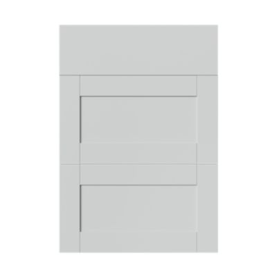 Façade de cuisine 1 tiroir et 2 casseroliers Ash gris mat l. 49,7 cm x H. 71,5 cm GoodHome - Goodhome