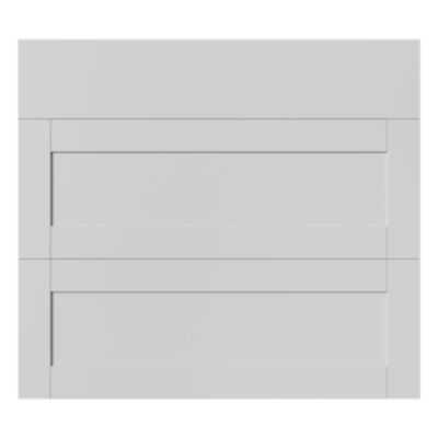 Façade de cuisine 1 tiroir et 2 casseroliers Ash gris mat l. 79,7 cm x H. 71,5 cm GoodHome - Goodhome