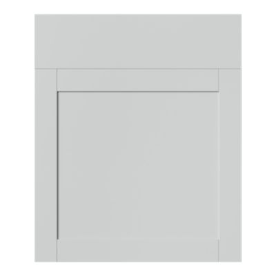 Façade de cuisine 1 porte et 1 tiroir Ash gris mat l. 59,7 cm x H. 71,5 cm GoodHome - Goodhome