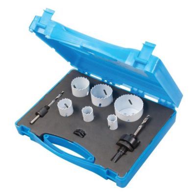Scies Cloches de Plombier Bimétalliques - Lot de 9 - Diamètre 19 à 57 mm, Précision et Durabilité - Silverline