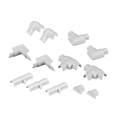 Multi-pack d'accessoires pour goulotte D-Line blanche 16 x 8 mm