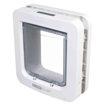 Chatière à puce Electronique 26.2 par 28.1 cm extérieur,  4 positions SureFlap pour chat