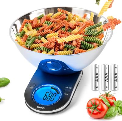 Duronic KS5000 Balance de cuisine Capacité 5 kg Affichage numérique Ajout de poids Précision 1 g Bol 3L Pâtisserie Courrier
