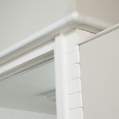  Moulure  d corative demi circulaire D Line 50x25 mm blanche 