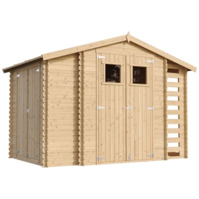 Abri de jardin en bois 353 m² + 097 m² + 097 m² TIMBELA M389+M389G I206 x L328 x H218 cm Plancher inclus