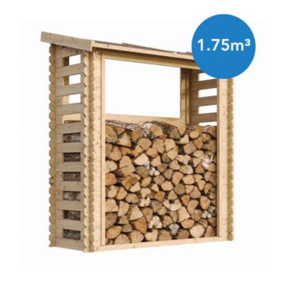 Abri à bûches l86xL184xH200 cm/ 0.9 m2 Abri De Stockage Du Bois et range bûches extérieur TIMBELA M201