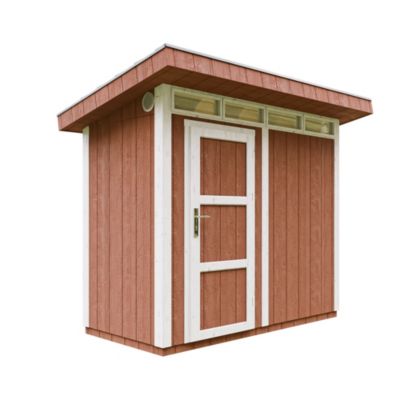 Timbela M901 3m² Abri de jardin avec sol et tuiles bitumineuses L161xL293xH239 cm Couleur de peinture REDWOOD - vue 10