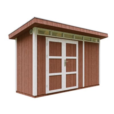 Abri de Jardin Qualité Premium 4m² /L161xL412xH239 cm M902A-REDWOOD RED - Timbela