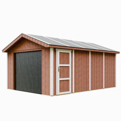 Garage QUALITÉ PREMIUM 17 m² L378xl530 cm garage pour auto moto vélos machines de jardinage M991B REDWOOD Timbela - vue 10