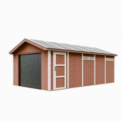 Garage Qualité Premium 21 m² L378xl648 cm Timbela M992B REDWOOD - vue 10