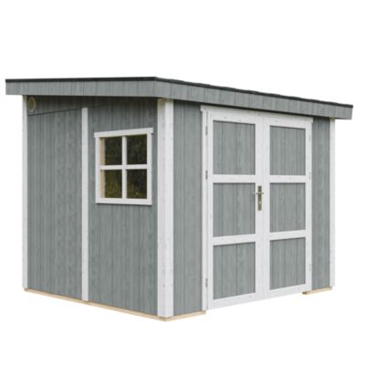 Abri de Jardin Qualité Premium 59 m² H231x248x294 cm Sans plancher e paroi latérale Timbela M938B CAVERN STEEL - vue 10