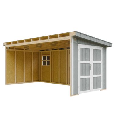 Abri de Jardin Qualité Premium 11 47 m² H231x248x530 cm Sans plancher e paroi latérale M940B CAVERN STEEL Timbela - vue 10