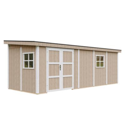 Abri de Jardin Qualité Premium 143 m² H231x248x648 cm Sans plancher e paroi latérale Timbela M941B TERRA - vue 10
