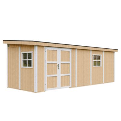 Abri de Jardin Qualité Premium 143 m² H231x248x648 cm Sans plancher e paroi latérale Timbela M941B HARVEST HONEY - vue 10