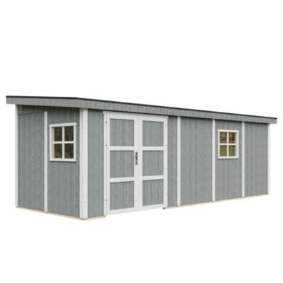 Abri de Jardin Qualité Premium 143 m² H231x248x648 cm Sans plancher e paroi latérale Timbela M941B CAVERN STEEL - vue 10