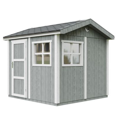 Abri de Jardin Qualité Premium 5 9 m² H252x250x294 cm Avec un sol et des bardeaux bitumineux M913 CAVERN STEEL Timbela - vue 9