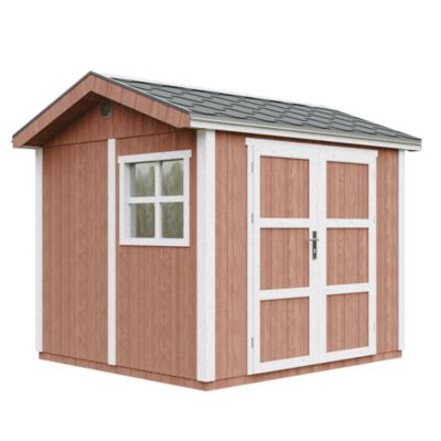 Abri de Jardin Qualité Premium 5 9 m² H252x250x294 cm Avec un sol et des bardeaux bitumineux M913A REDWOOD Timbela - vue 9