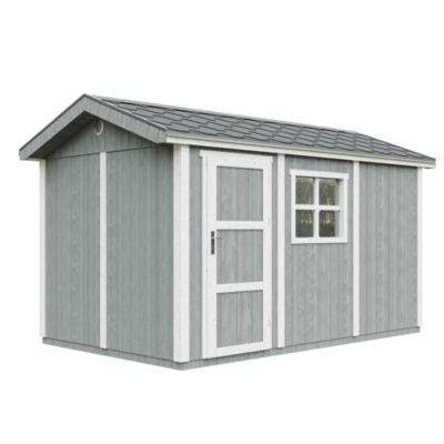 Abri de Jardin Qualité Premium 8 68 m² H252x250x412 cm Avec un sol et des bardeaux bitumineux M914 CAVERN STEEL Timbela - vue 9