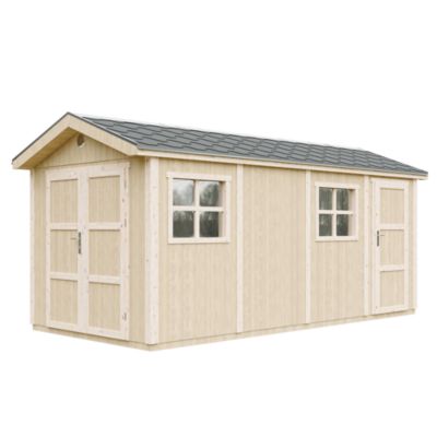 Abri de Jardin Qualité Premium 8.52 + 2.95 m² Timbela M915C Construction de Panneaux LP Smartside - vue 9