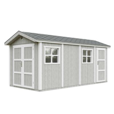 Abri de Jardin Qualité Premium 11 47 m² H252x250x530 cm Avec un sol et des bardeaux bitumineux M915C TUNDRA Timbela - vue 9