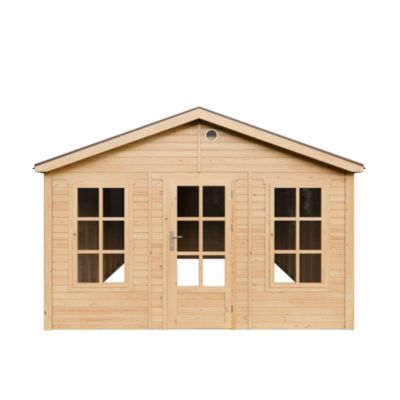 Abri de Jardin en Bois 21 97 m² 630x382xH267 cm sans plancher avec des bardeaux bitumineux M737 Timbela - vue 10