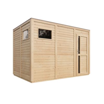 Abri de Jardin en Bois AVEC SOL TRAITÉ 6.18 m² / 202x306xH216 cm cabane de jardin extérieur M326F1+M326G Timbela - vue 8