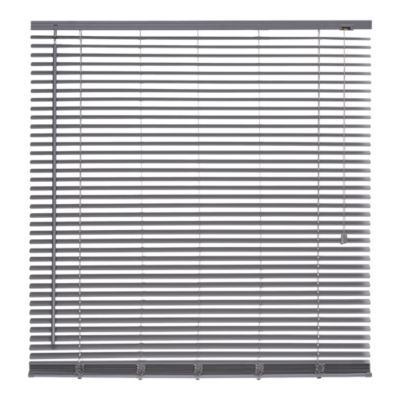 Store Vénitien lame PVC gris L.180 x l.180 cm