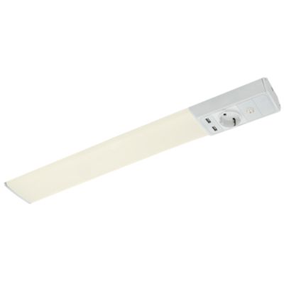 Réglette sous meuble Mokoli LED intégrée IP20 USB 800lm 10W L.54xl.8xH.4cm blanc GoodHome