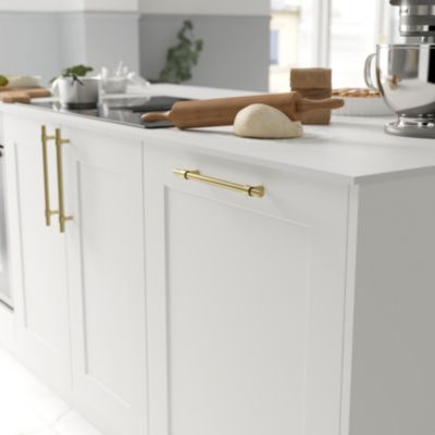 Poignée de meuble de cuisine GoodHome Dukkah doré L. 25,7 cm, 2 pièces - Goodhome