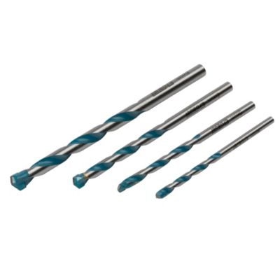 Foret Erbauer ERBPTA-4MP pour maçonnerie, métal, plastique et bois, 4 pièces