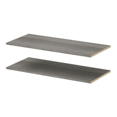 2 tablettes effet chêne grisé GoodHome Atomia L. 96,4 x P. 43,2 cm