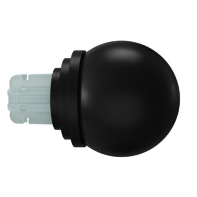 Embout barre à rideaux Araxos GoodHome boule noir mat Ø6 cm