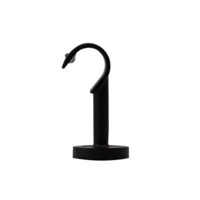 Support pour tringle en aluminium noir mat Araxos GoodHome L.10.2 x l. 13.2 x H.4.6 cm