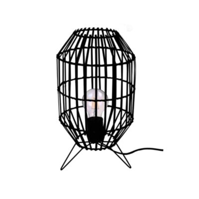 Lampe de table Wutai E27 28W ?20xH.36xP.20cm noir GoodHome