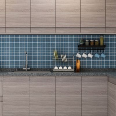 Mosaïque céramique Elko bleu L. 30,3 x l. 30,3 cm GoodHome