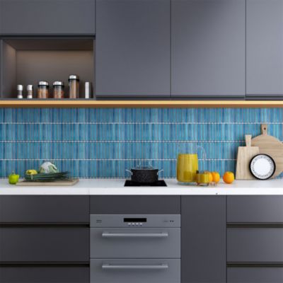 Mosaïque céramique Luisa bleu L. 29,8 x l. 29,5 cm GoodHome