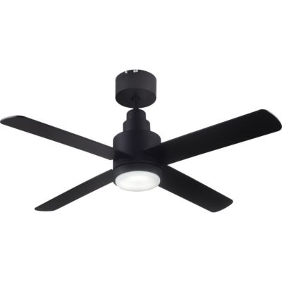 Ventilateur de plafond Burbank LED intégrée IP20 2200lm L.106xH.42cm noir GoodHome