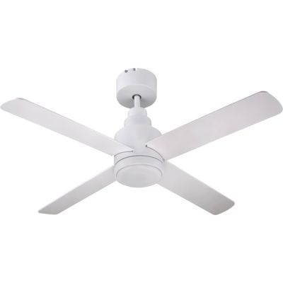 Ventilateur de plafond Burbank LED intégrée IP20 2200lm L.106xH.42cm blanc GoodHome