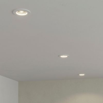 3 spots encastrables GU10 blanc chaud IP20 230lm 3.1W Ø8.2xH.8.7cm blanc