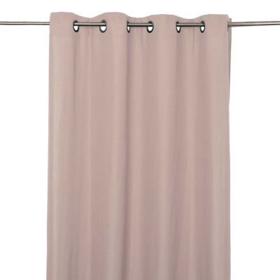 Rideau GoodHome effet lin rose H.260 x l.140 cm
