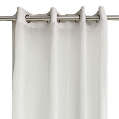 Voilage effet tissé blanc H.260 x l.140 cm