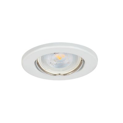 5 spots encastrables Chancey GU10 blanc chaud IP20 345lm 3.4W Ø8.5xH.2.8cm blanc GoodHome