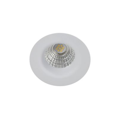 Spot encastrable Hobson LED intégrée blanc chaud IP20 dimmable 450lm 6.1W Ø8.8xH.5.3cm blanc GoodHom