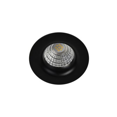 3 spots encastrables Hobson LED intégrée blanc chaud IP20 dimmable 450lm 6.1W Ø8.8xH.5.3cm noir Good