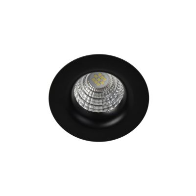 3 spots encastrables Hobson LED intégrée blanc neutre IP20 dimmable 450lm 6.1W Ø8.8xH.5.3cm noir Goo
