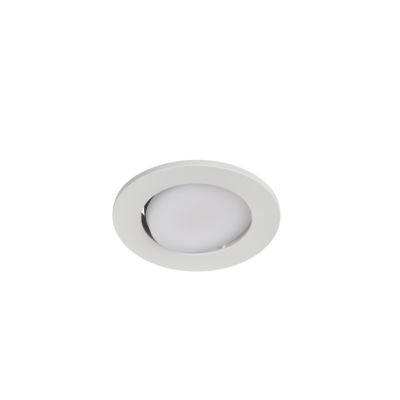 3 spots encastrables Quimby LED intégrée blanc neutre IP20 dimmable 350lm 5.5W Ø8.5xH.5.2cm blanc Go