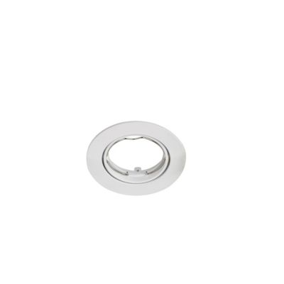 Support rond pour spot encastrable Ares IP20 ?8,5xH.2,8cm métal blanc GoodHome