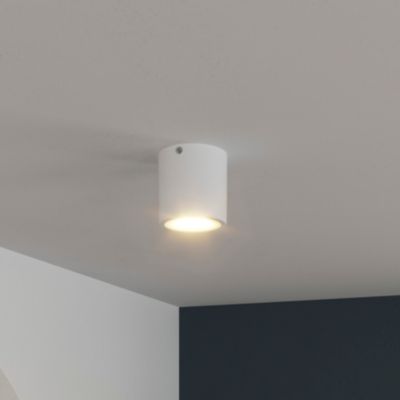 Spot Hera LED intégrée blanc chaud IP20 850lm 12W Ø8,5cm blanc GoodHome