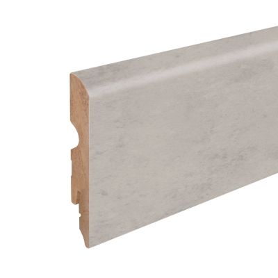 Plinthe arrondie MDF décor 8 aspect béton gris GoodHome 220 x 8 cm, ép.13 mm