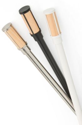 Barre à rideaux GoodHome Asian Stick métal satin Ø16/19mm x L.120/210 cm